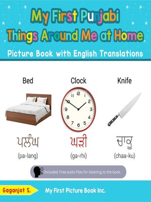 cover image of My First Punjabi Things Around Me at Home Picture Book with English Translations